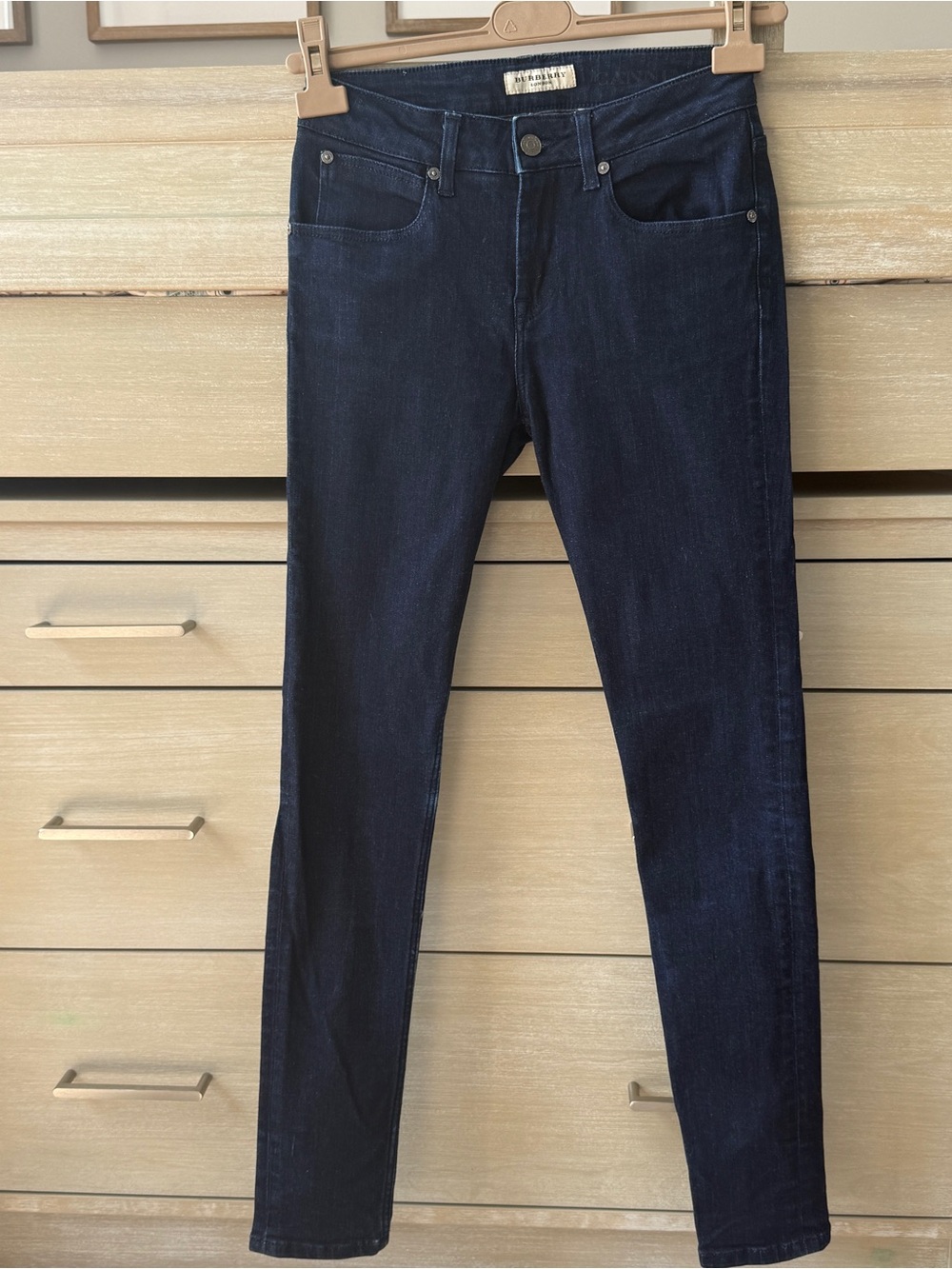 Burberry London Women’s Skinny Jeans in Dark Indigo